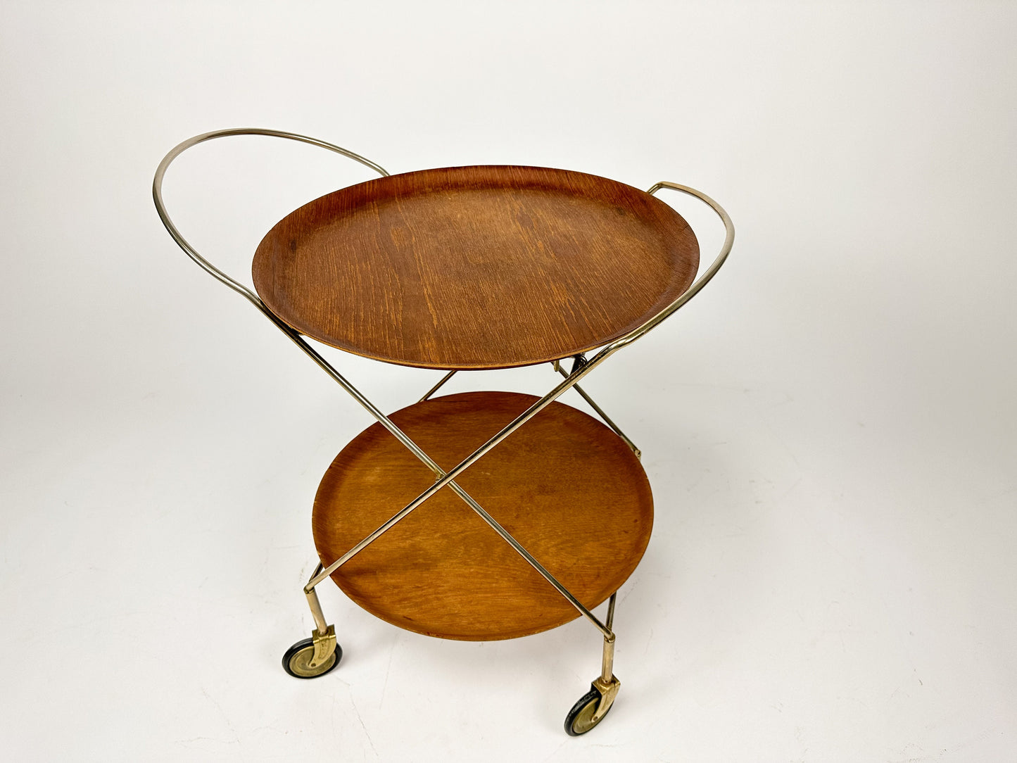 Mid Century 1950s Two Tray Serving / Butlers / Cocktail Trolley by ARY Sweden