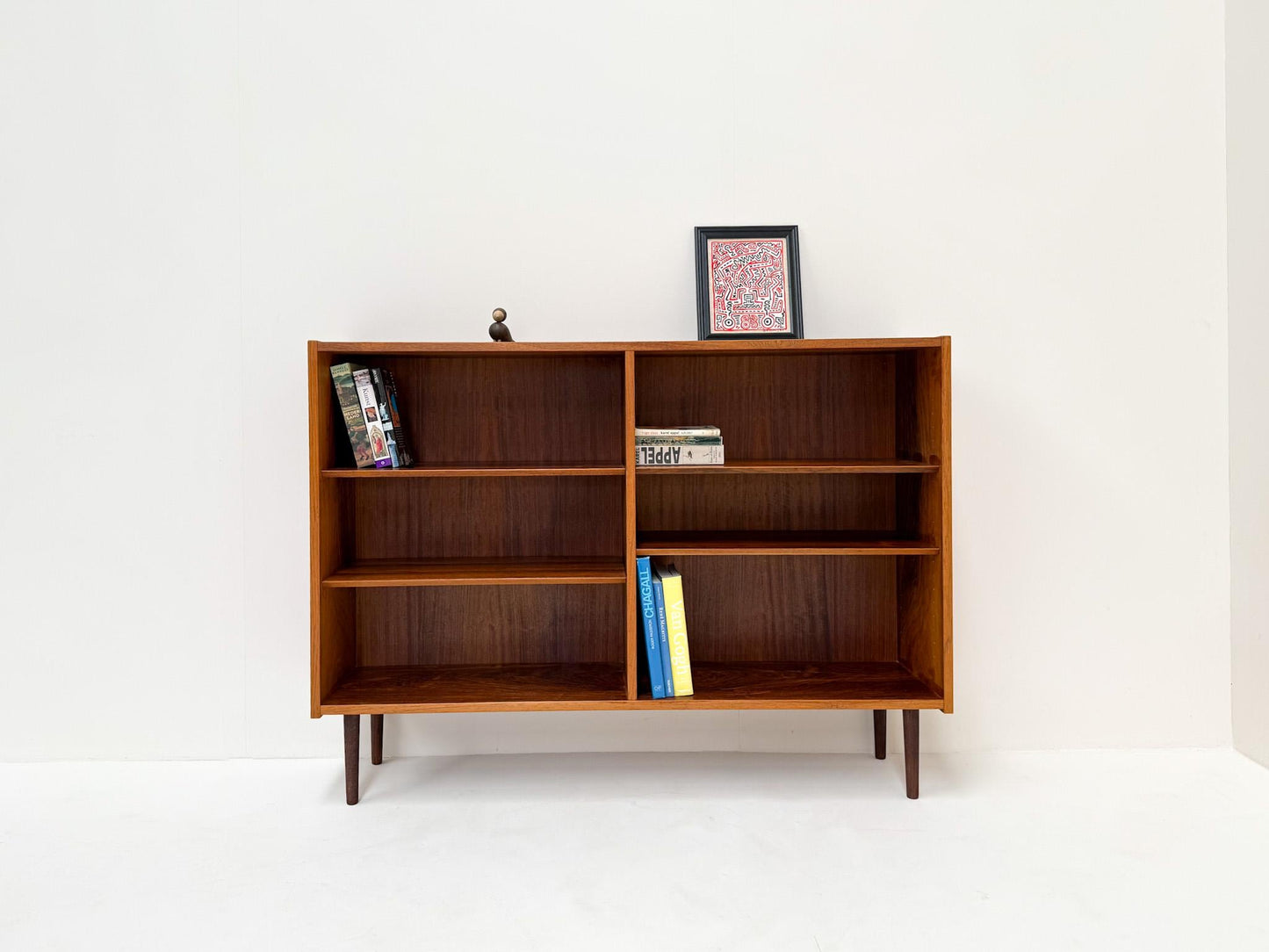 Vintage Danish rosewood bookcase mid-century modern design
