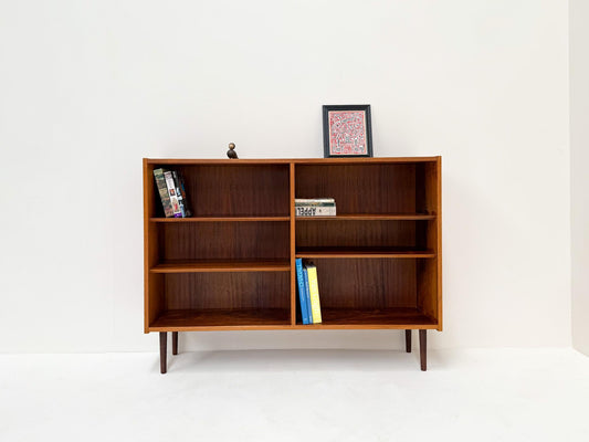 Vintage Danish rosewood bookcase mid-century modern design