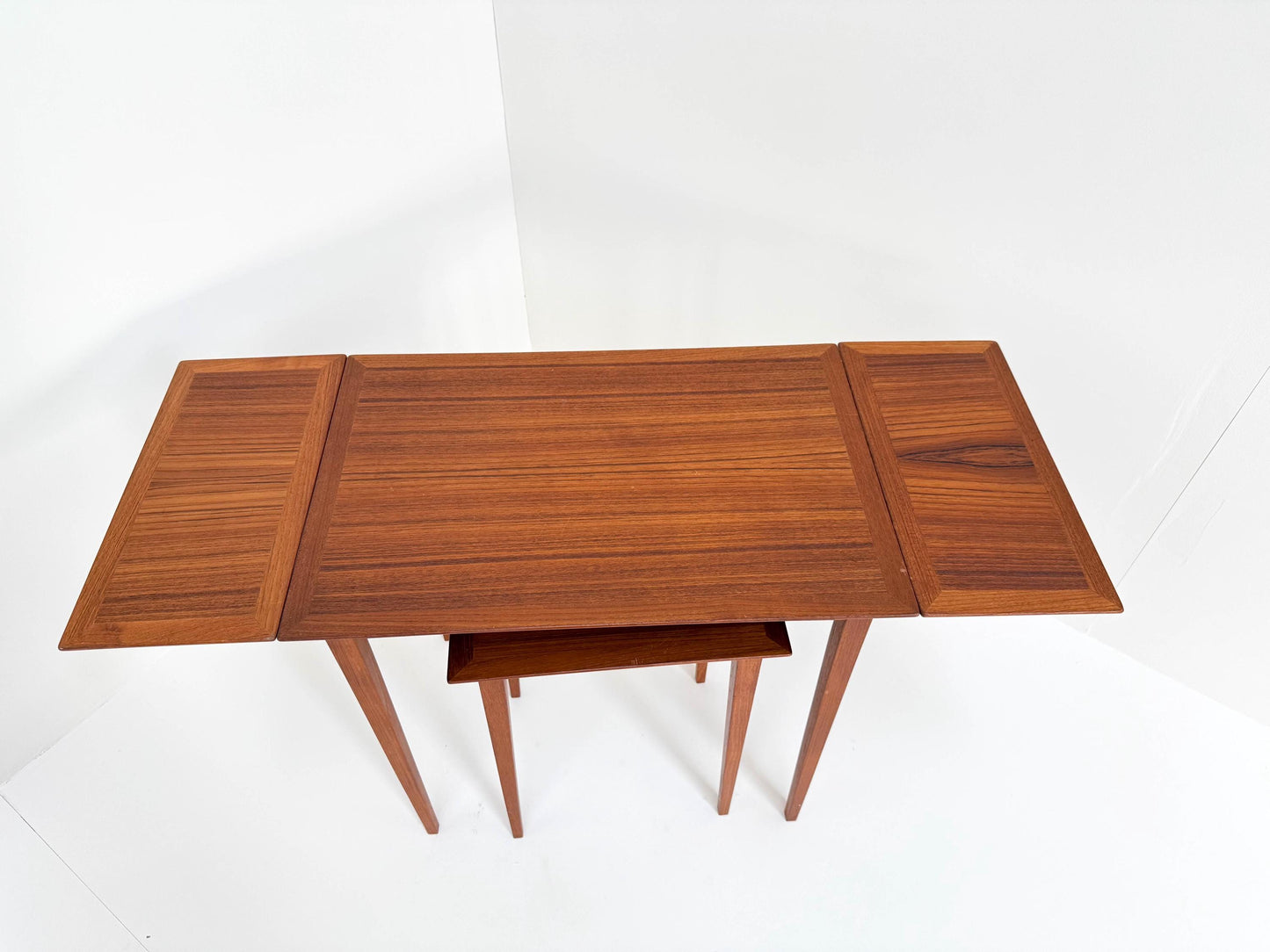 Vintage Scandinavian Nesting Table Set with Extendable Design (Set of 2), Denmark 1960s