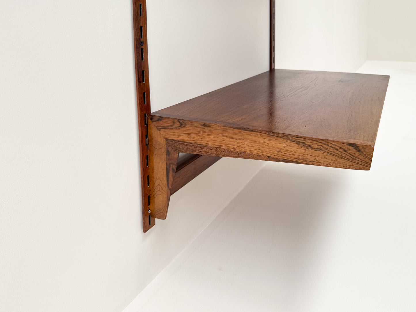Kai Kristiansen Rosewood Wall Shelving Unit with Desk Shelves