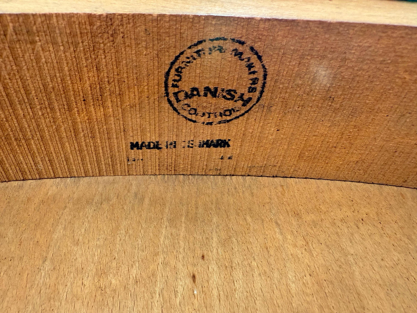 Kurt Østervig Teak Danish dining chairs, Danish furniture control stamp