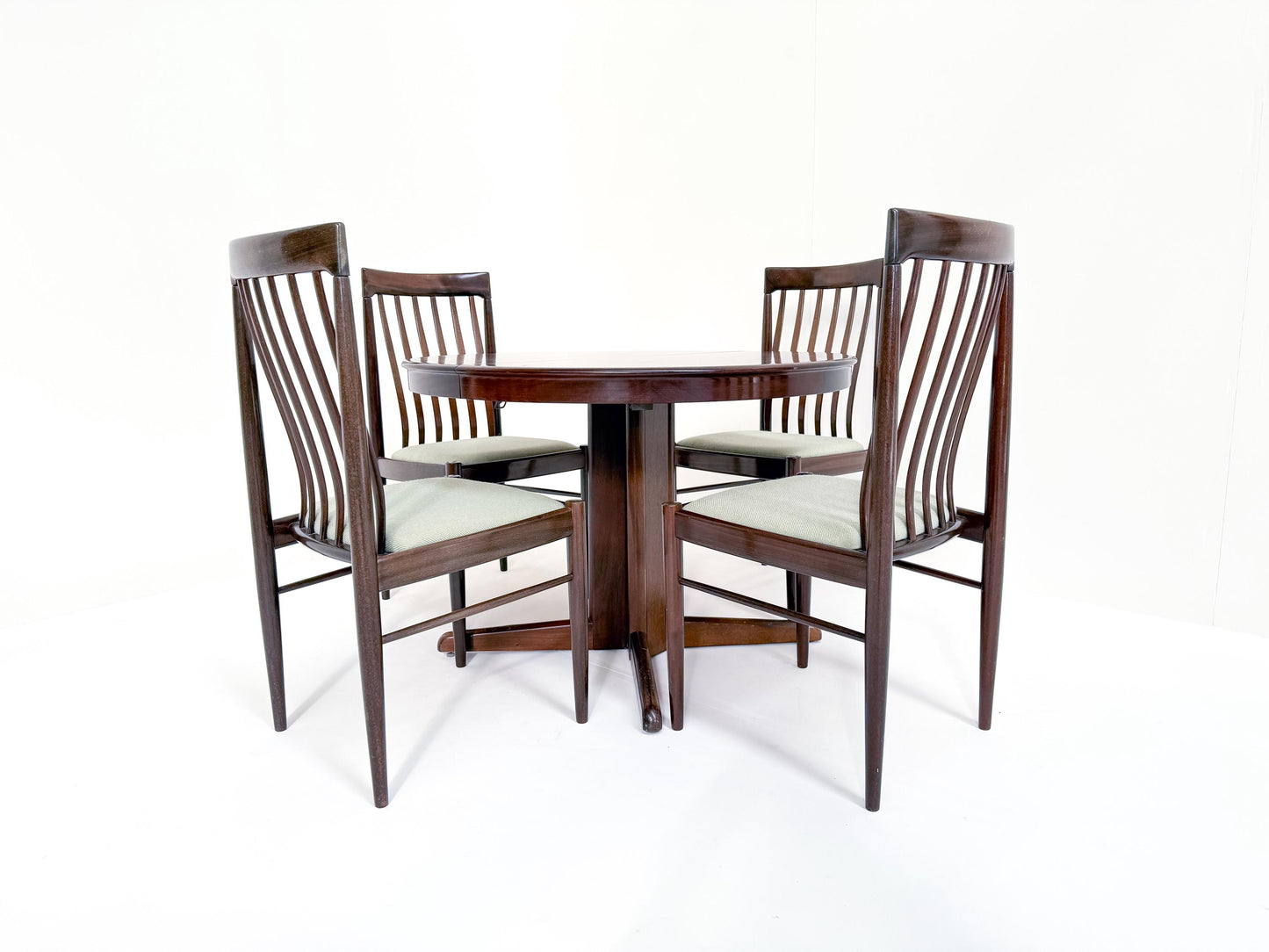 Mid-Century Danish Dining Table & Chairs - BRAMIN by H.W. Klein