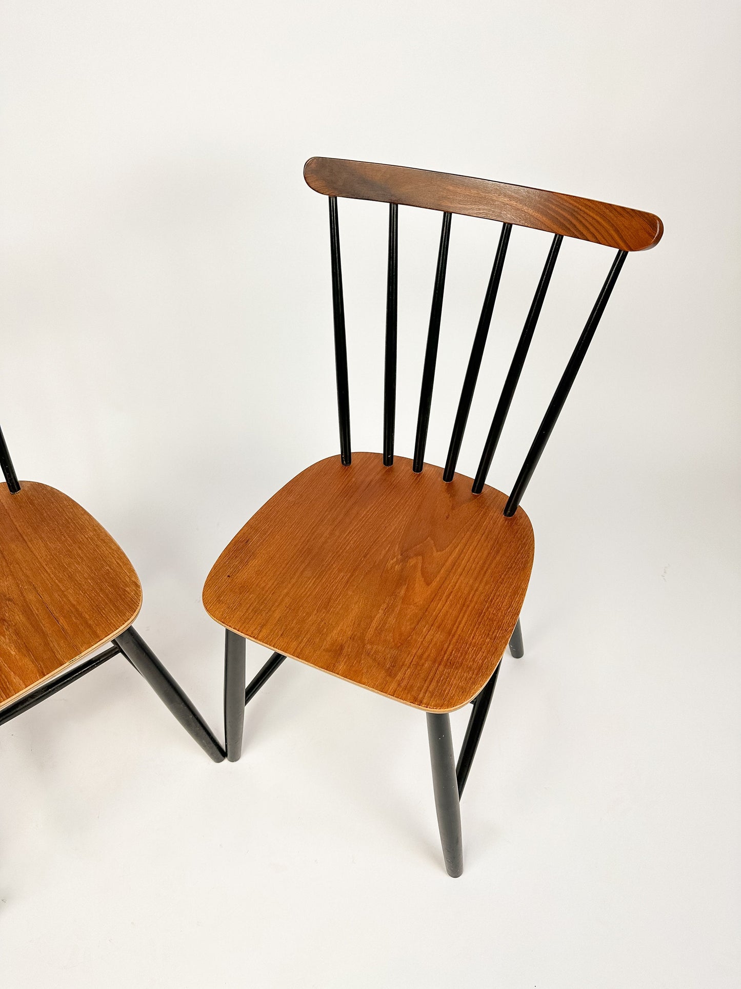 Set of Two Vintage Spindle Back Chairs in the style of Tapiovaara