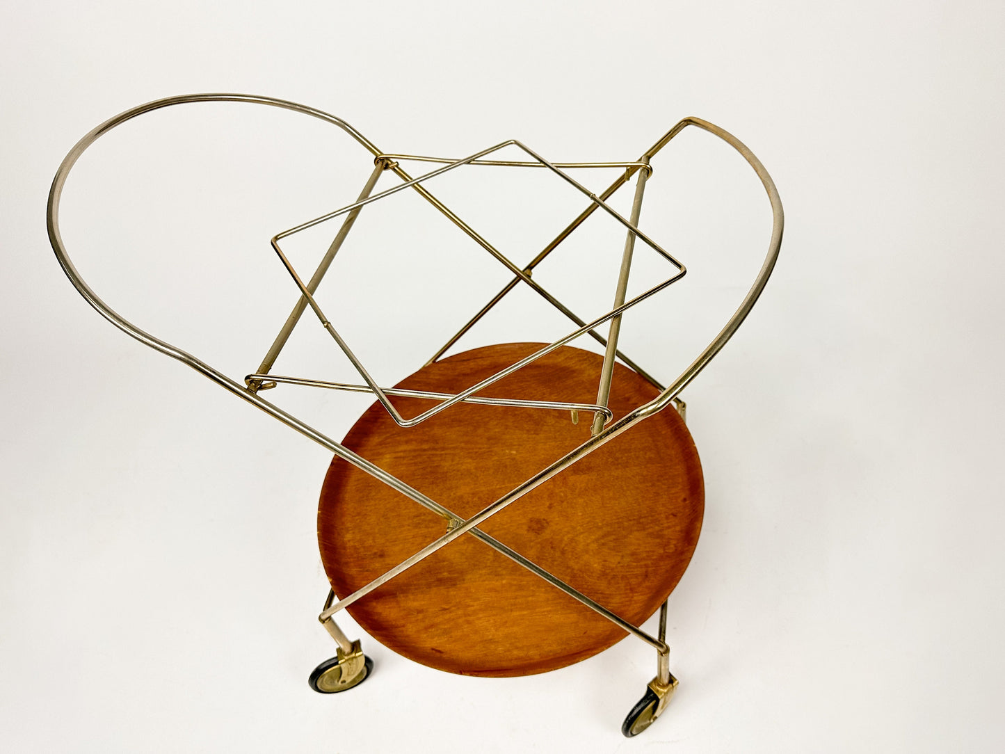 Mid Century 1950s Two Tray Serving / Butlers / Cocktail Trolley by ARY Sweden