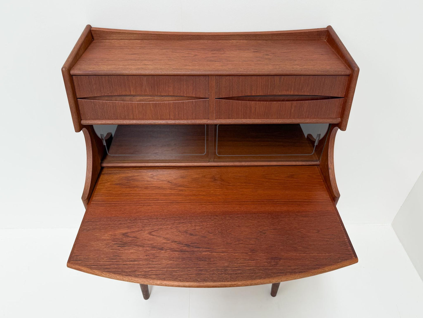 Mid-Century Teak Secretary Desk with Drawers | Gunnar Falsig by Falsig Mobler