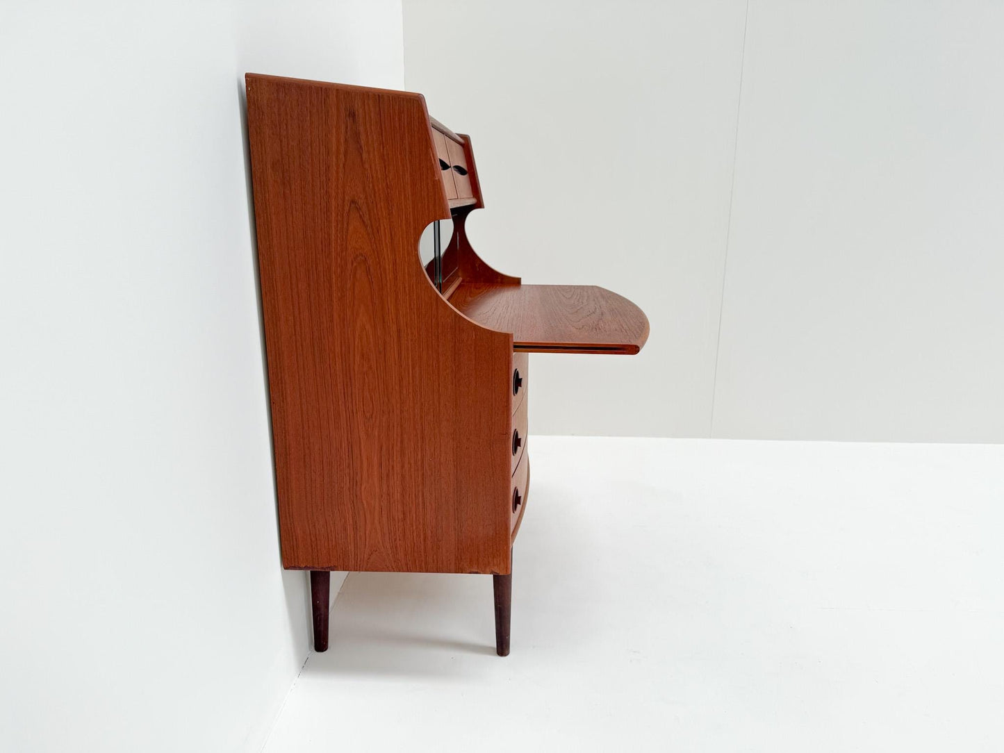 Mid-Century Teak Secretary Desk with Drawers | Gunnar Falsig by Falsig Mobler