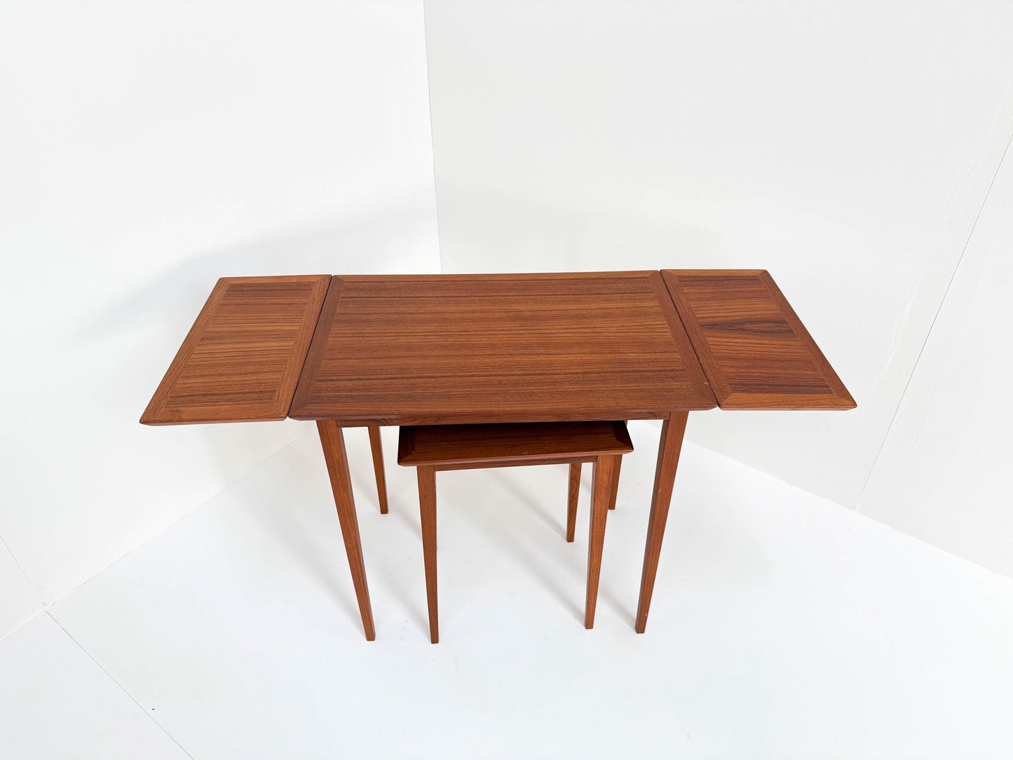 Vintage Scandinavian Nesting Table Set with Extendable Design (Set of 2), Denmark 1960s