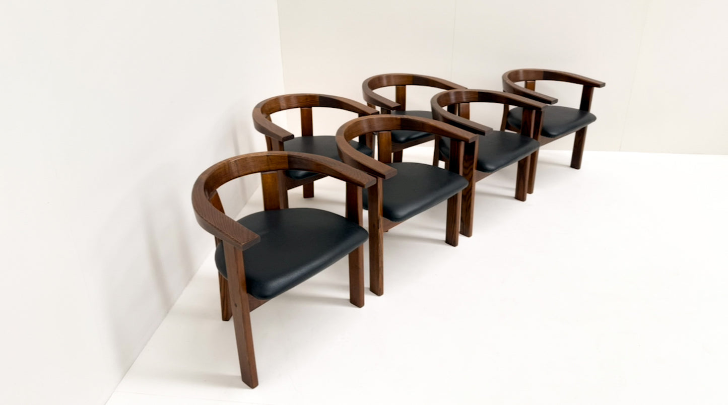 Set of 6 Dining Chairs by Lars Gangsø, Denmark, 1970s