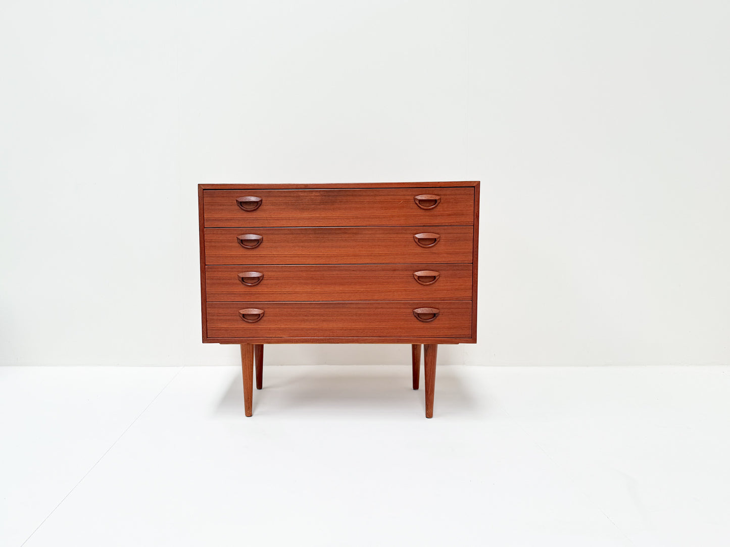 Kai Kristiansen Danish teak 4-drawer chest of drawers 1960s