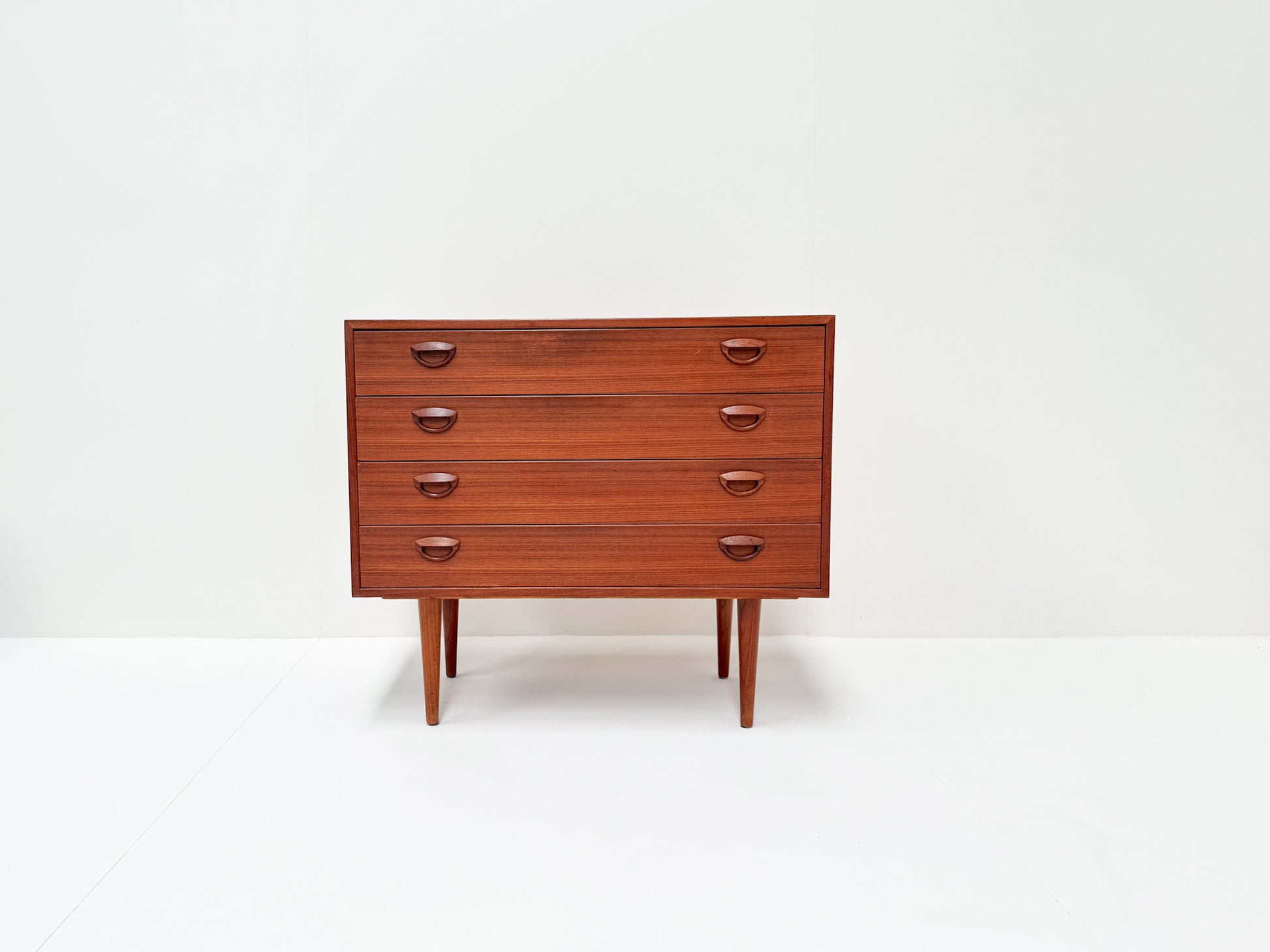 Kai Kristiansen Danish teak 4-drawer chest of drawers 1960s