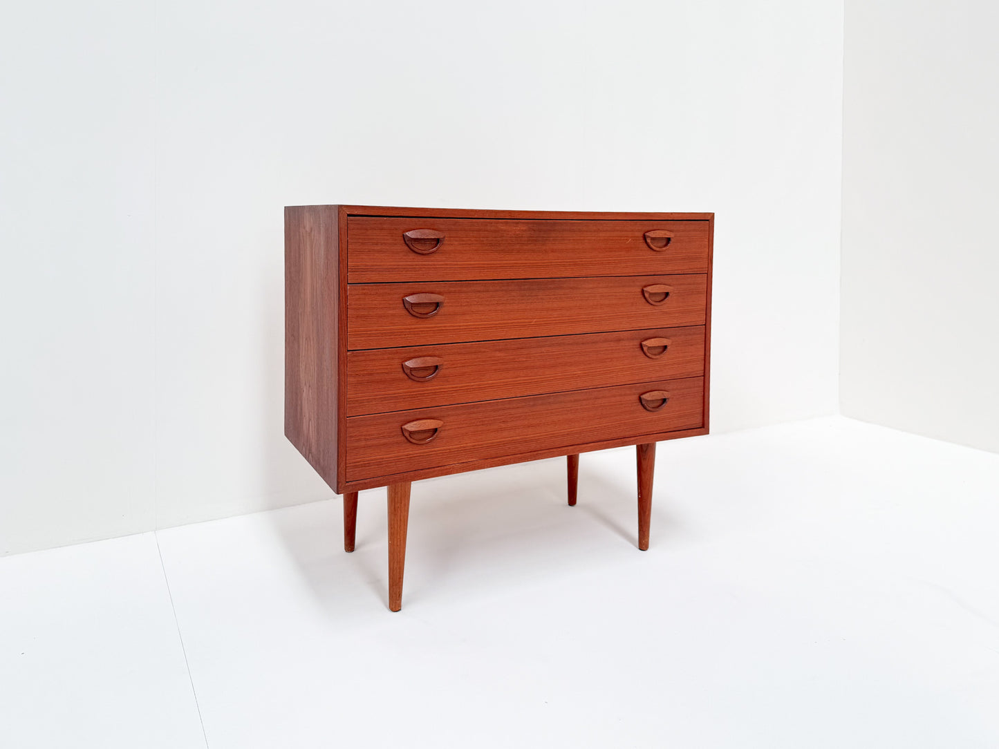 Scandinavian modern teak chest of drawers