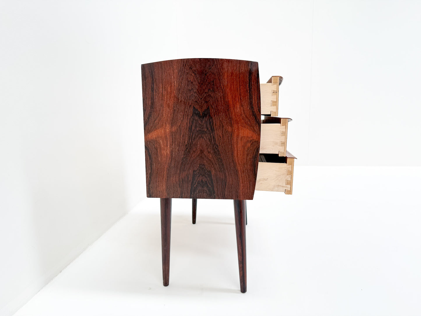 Scandinavian Danish rosewood chest of drawers vintage furniture