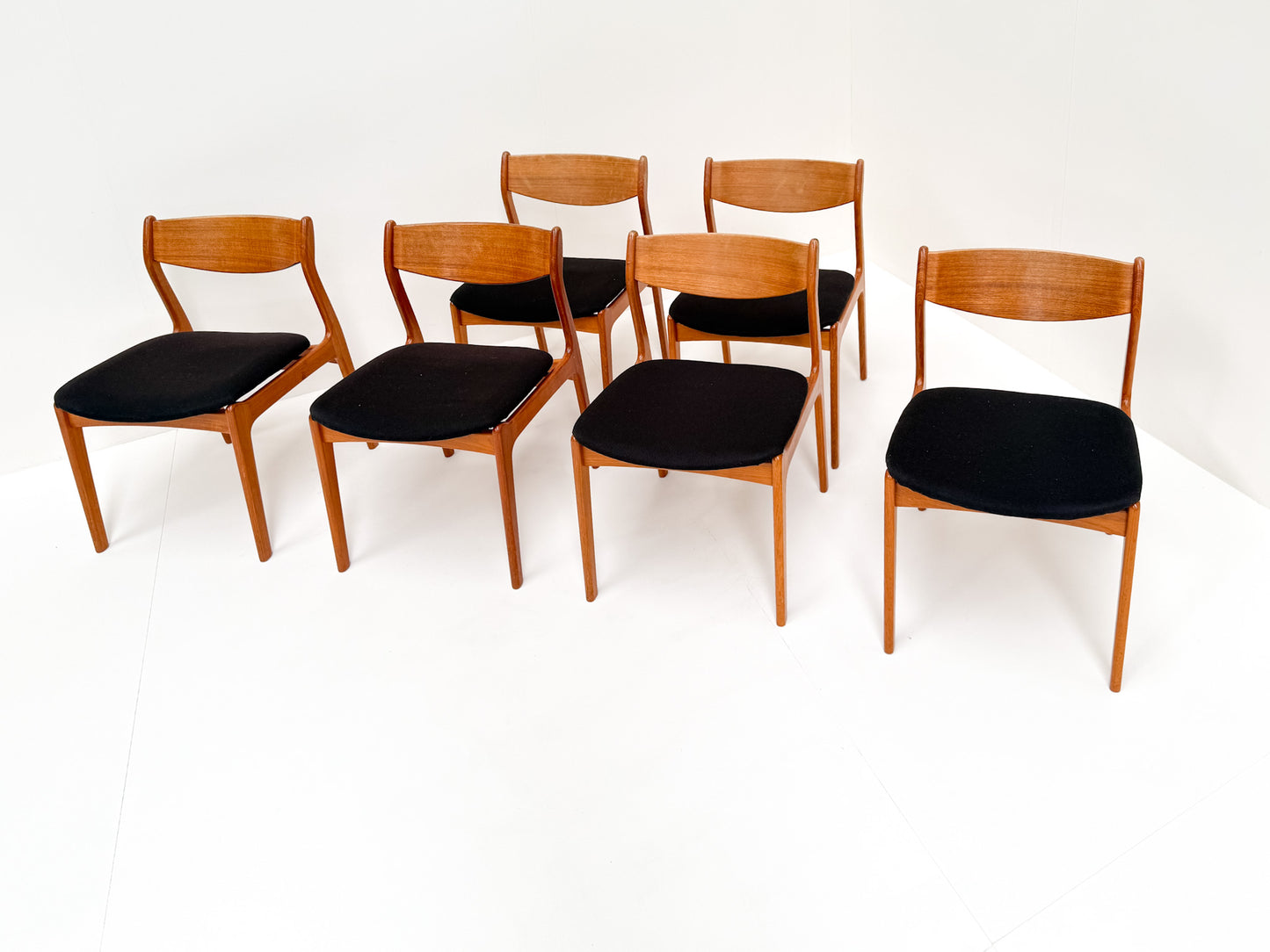 Set of 6 Danish Teak Dining Chairs by P.E. Jørgensen for Farsø Stolefabrik, 1960s