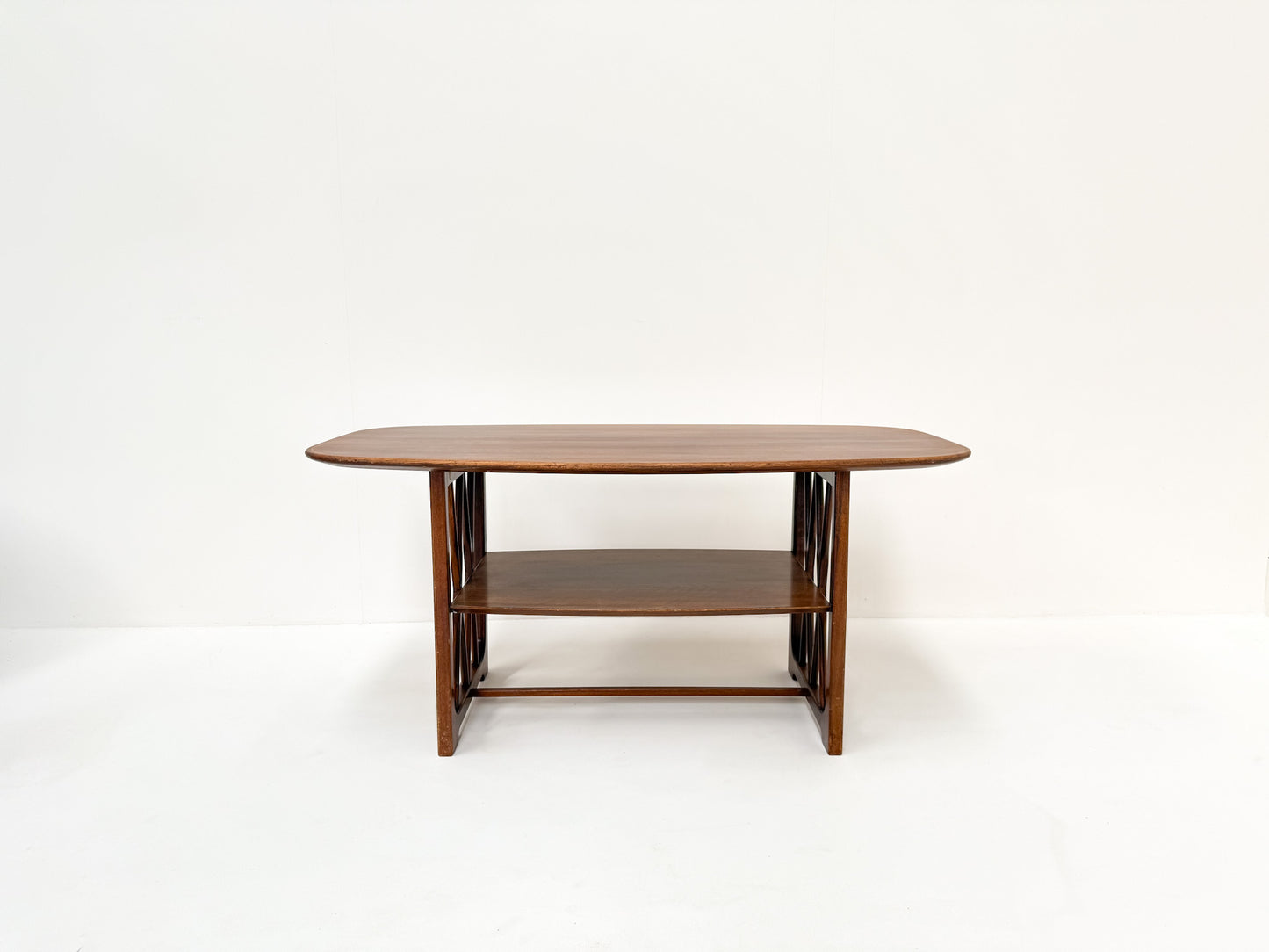 Vintage Dutch wooden coffee table mid-century modern design