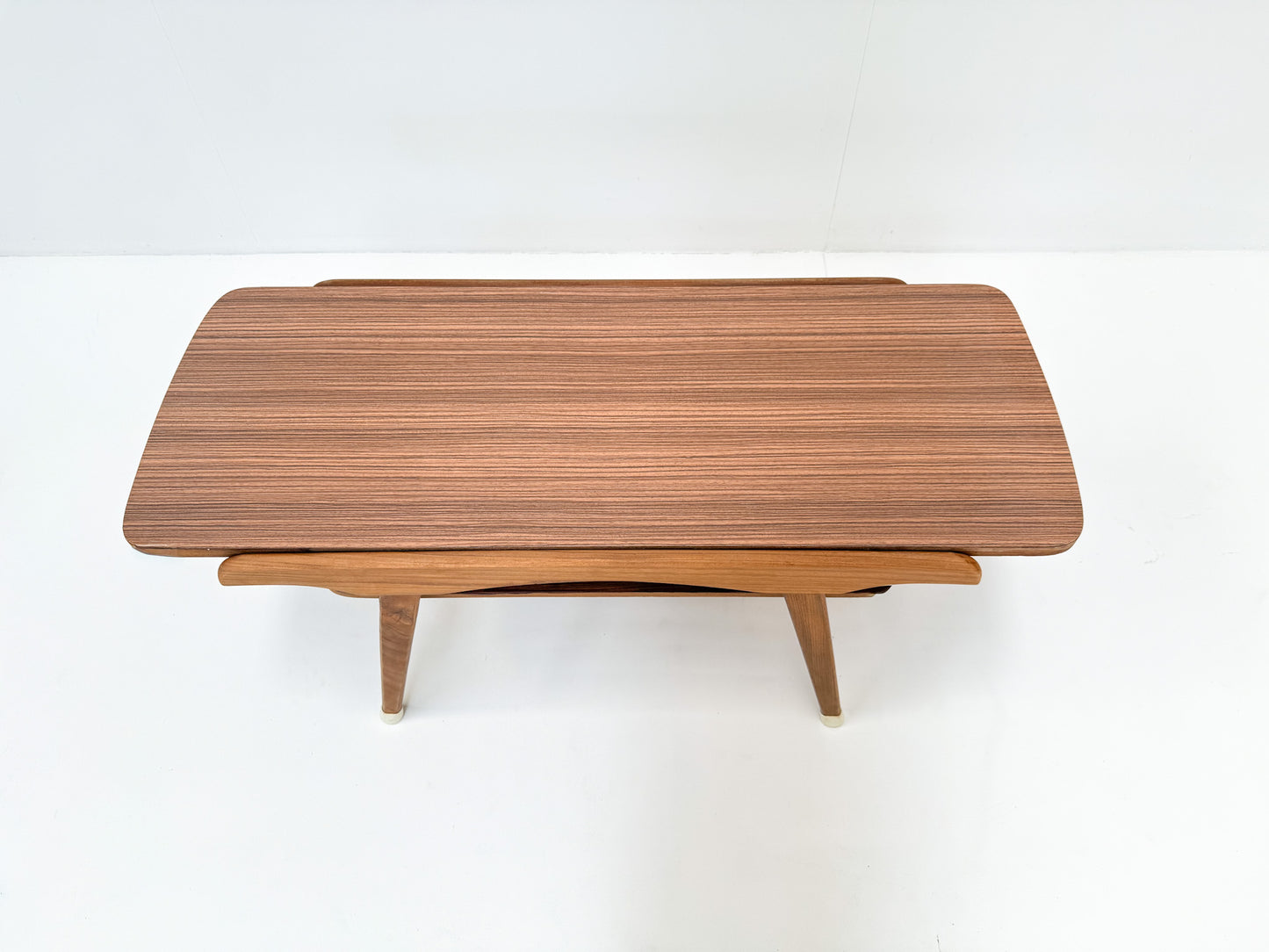 Mid-century coffee table reversible teak Formica top 1950s