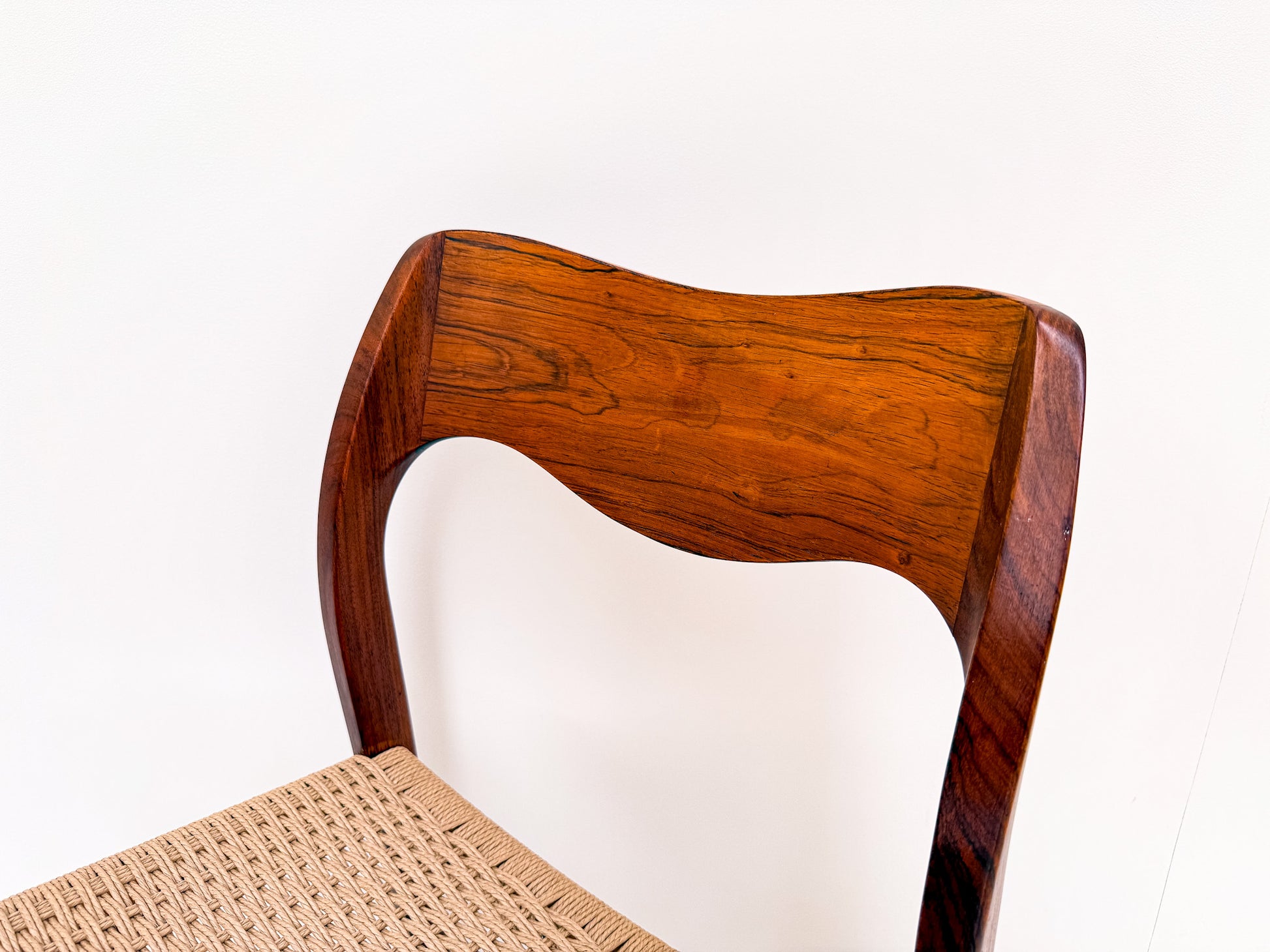 1960s Danish rosewood dining chair set Niels Møller Model 71