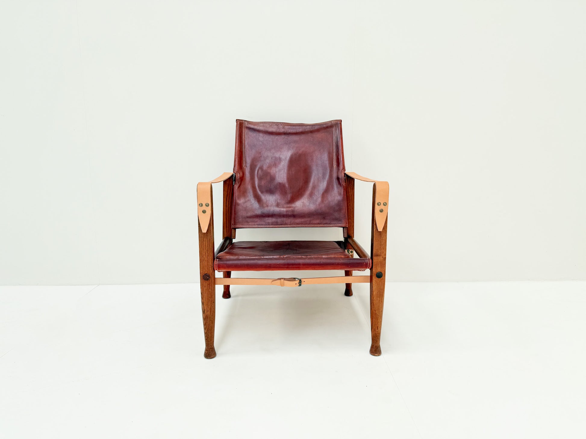 Kaare Klint Danish safari chair leather mid-century modern design