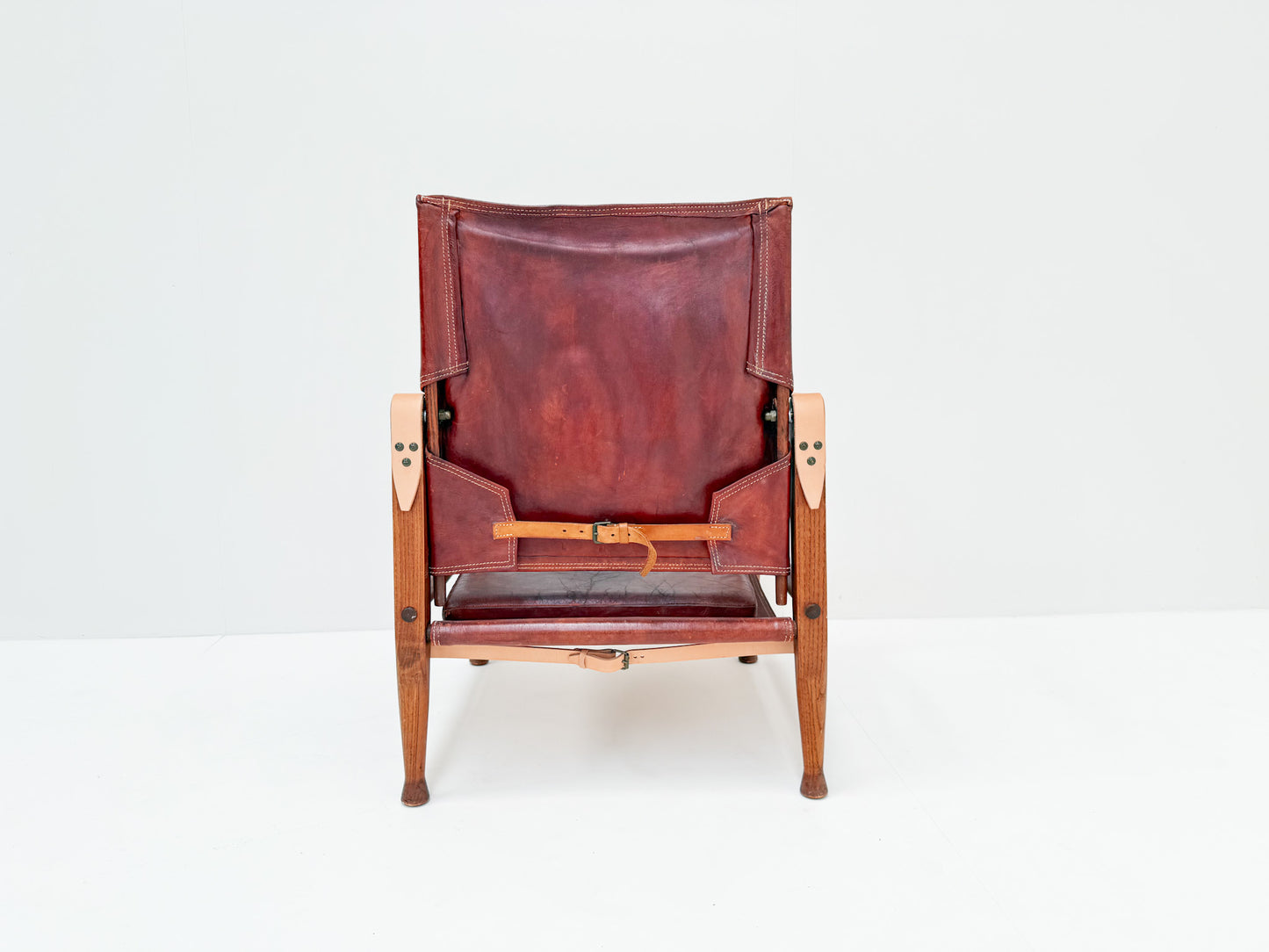 Vintage Kaare Klint for Rud Rasmussen KK47000 Safari Chair in Leather, Denmark