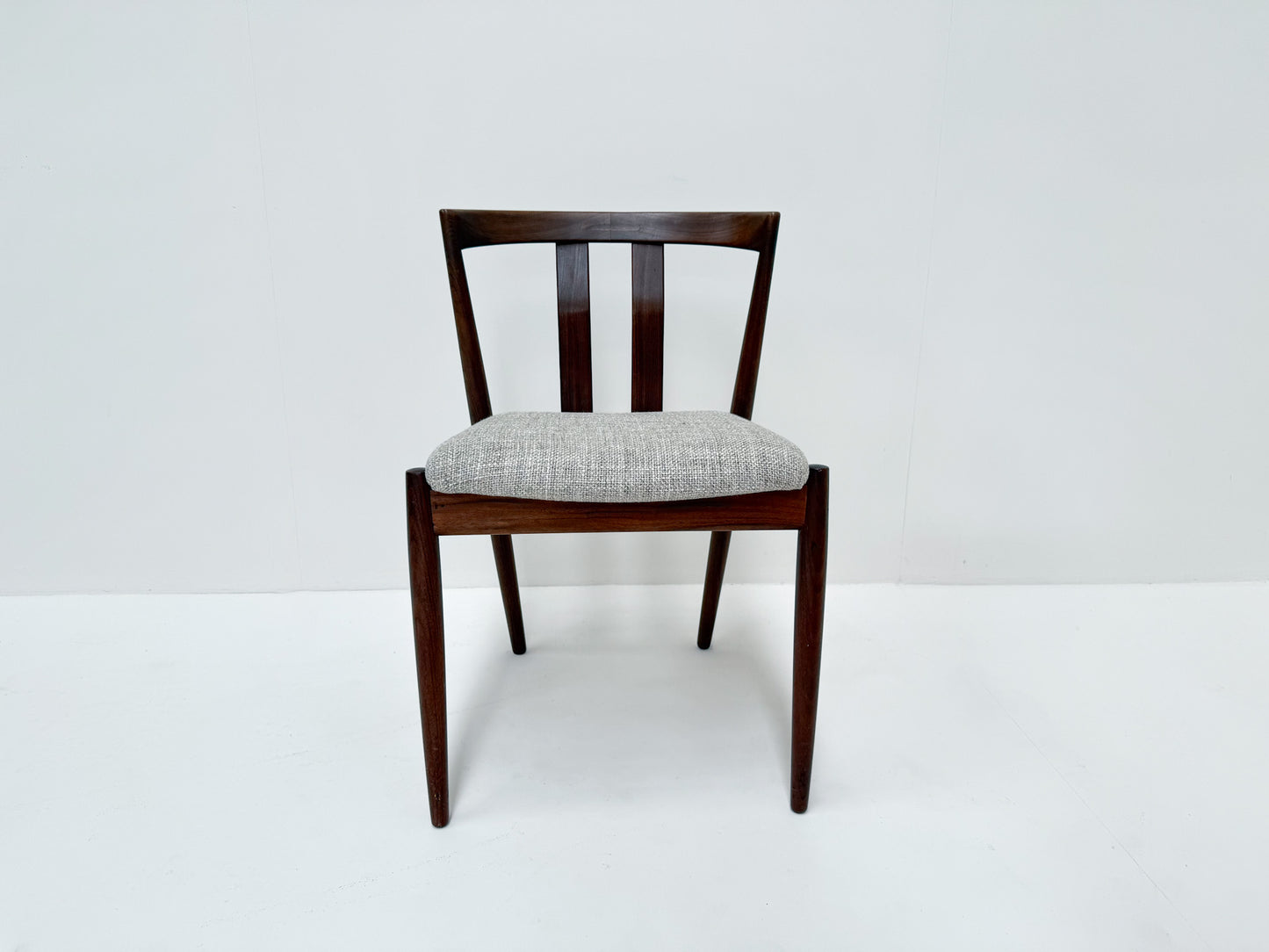 Kai Kristiansen Danish dining chairs teak wood mid-century furniture