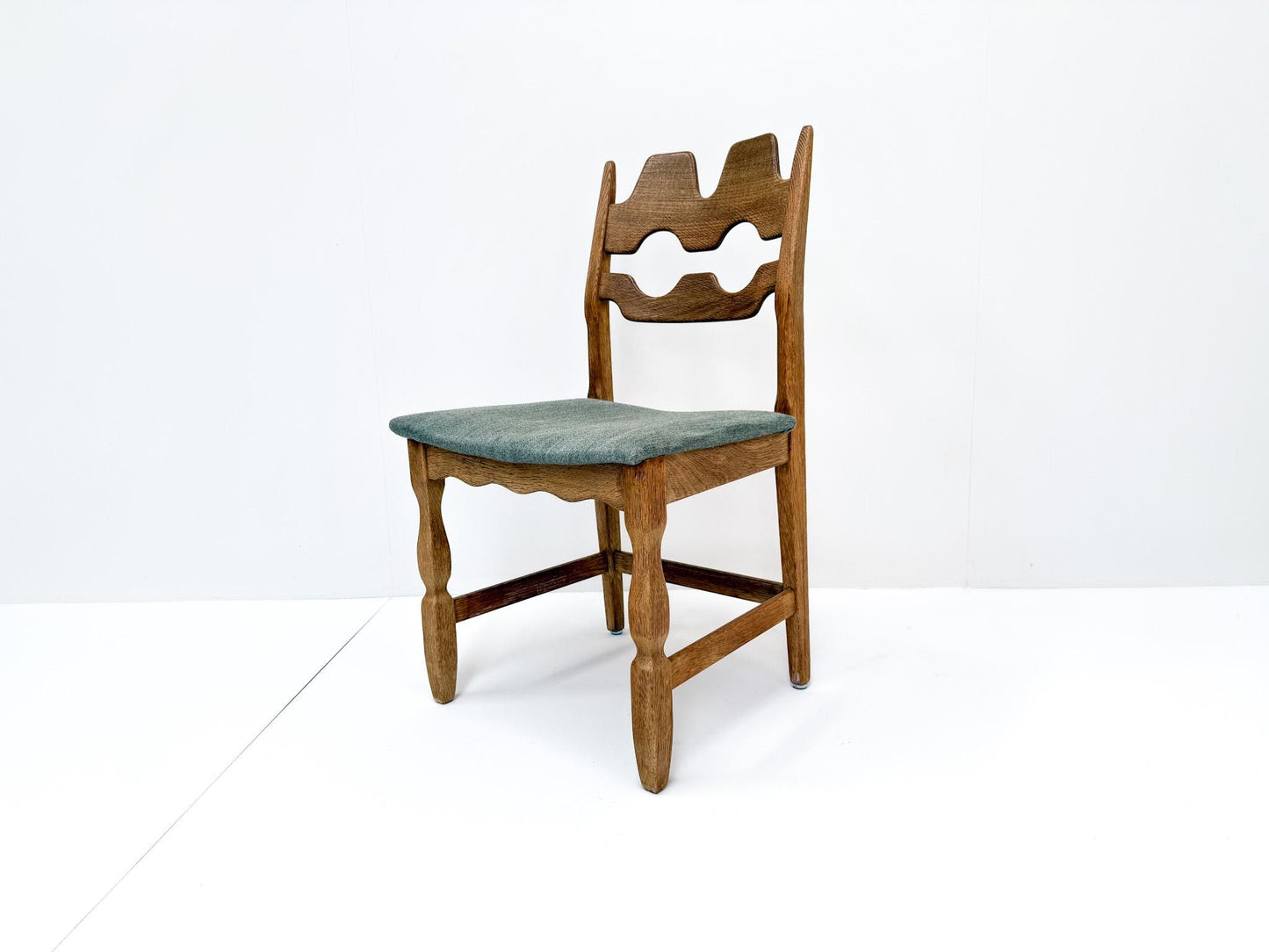 Henning Kjærnulf oak Razorblade chairs Danish vintage 1960s