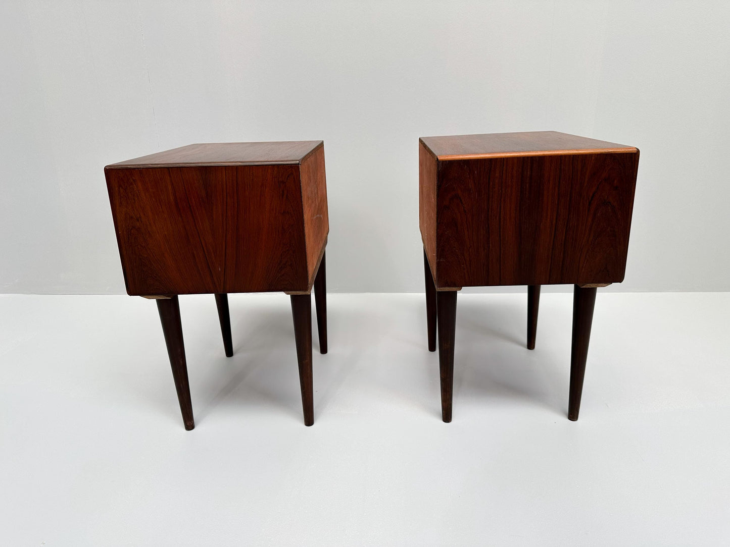 Vintage Rare Set of 2 Rosewood Nightstands by Johannes Andersen for Dyrlund 1960s
