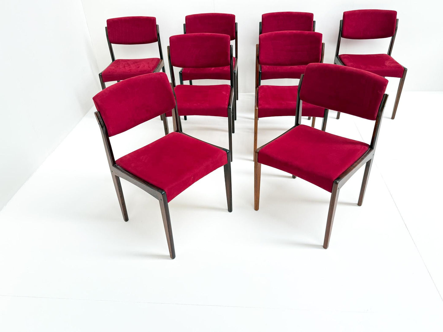 Set of 8 Rosewood Dining Chairs by H.W. Klein for Bramin, 1960s