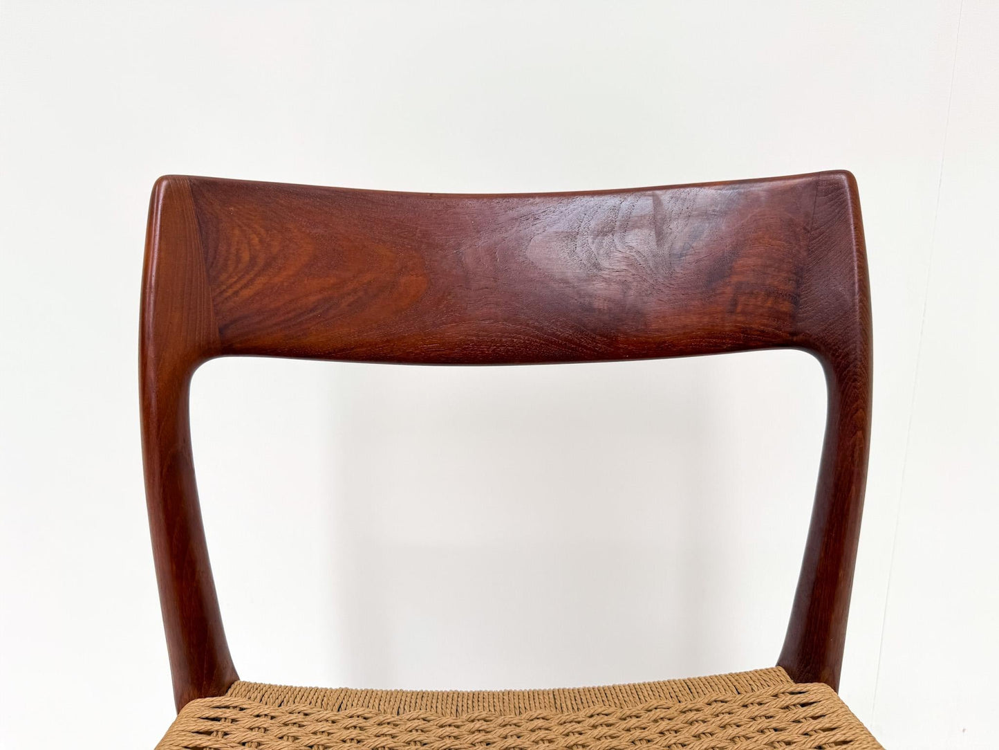 Scandinavian mid-century modern teak chair set Niels Otto Møller 77