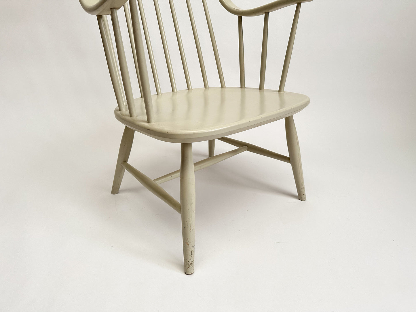 Vintage 1960s "Grandessa" Armchair by Lena Larsson for Nesto, Scandinavian Design, Spindle Back Chair