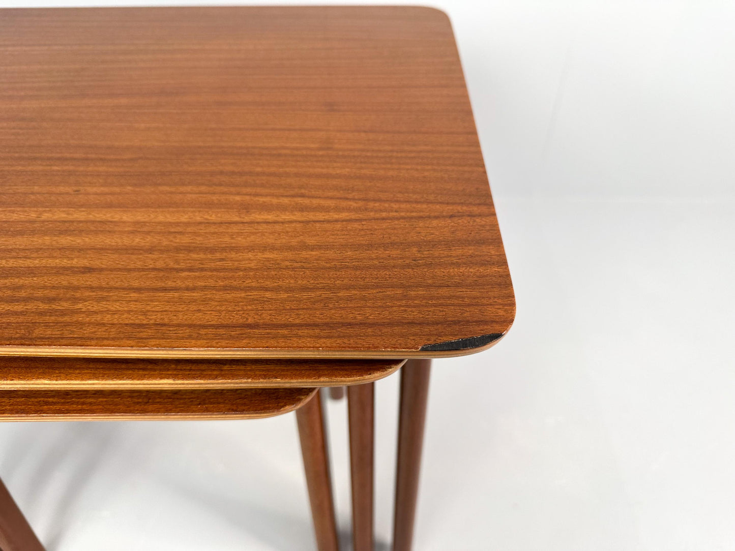 Vintage Teak Wood 3-Piece Nesting Tables – Netherlands, 1960s