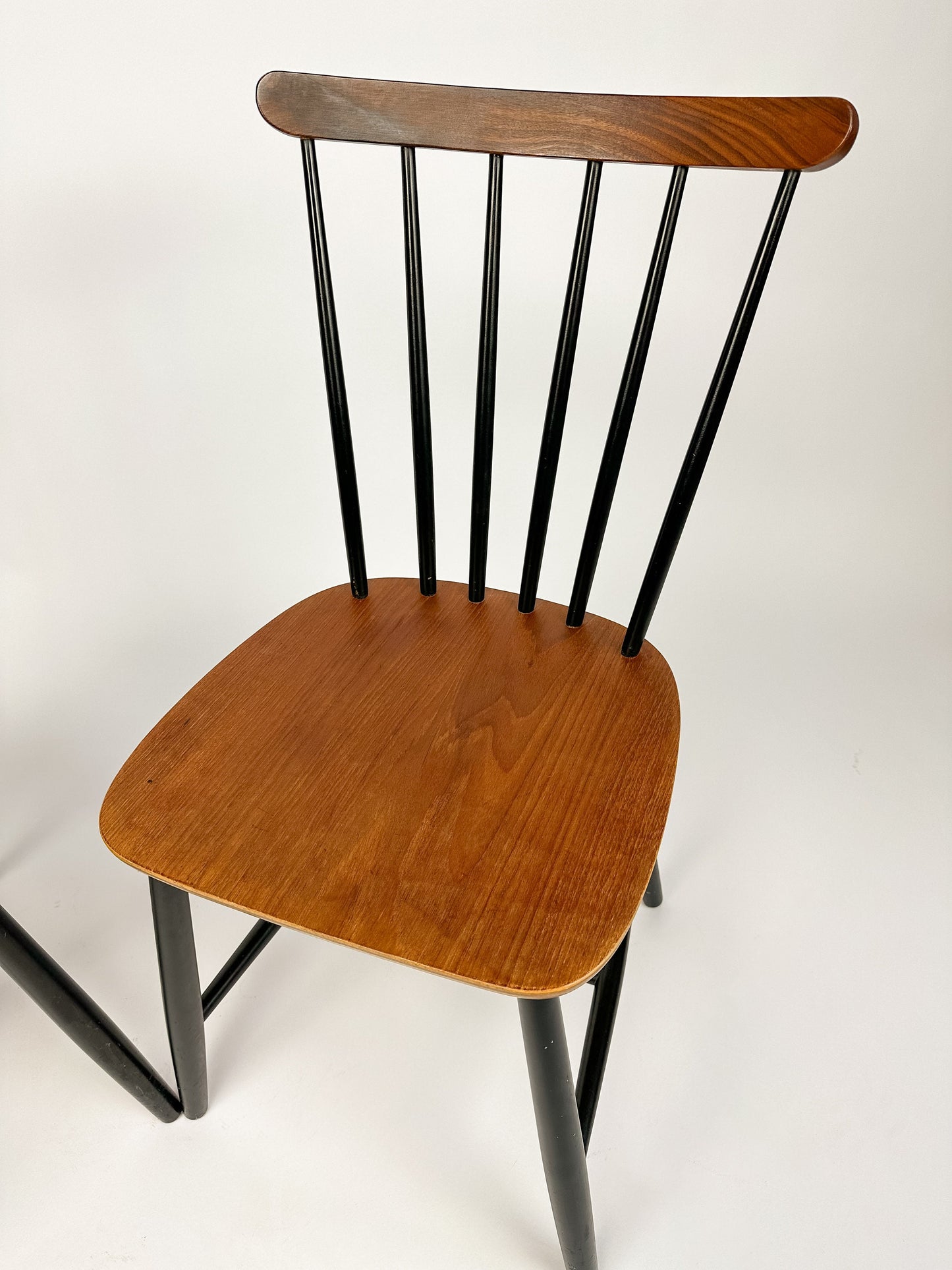 Set of Two Vintage Spindle Back Chairs in the style of Tapiovaara