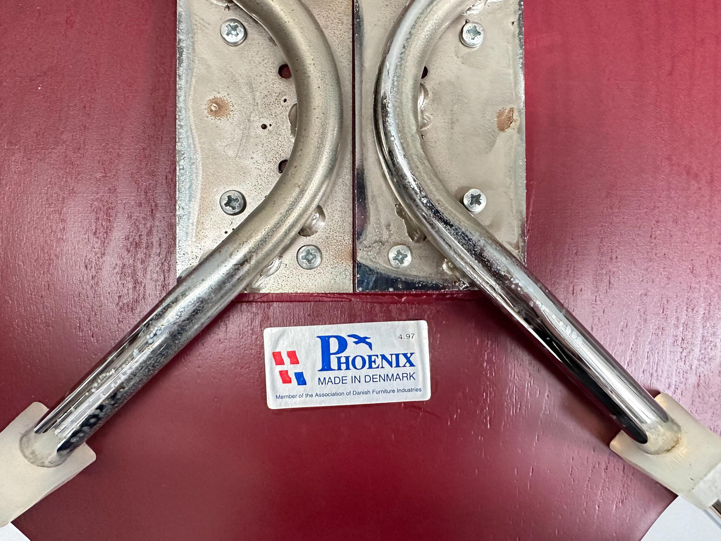 Vintage Set of 3 Danish Modern Chairs by Phoenix, Denmark 1990s.