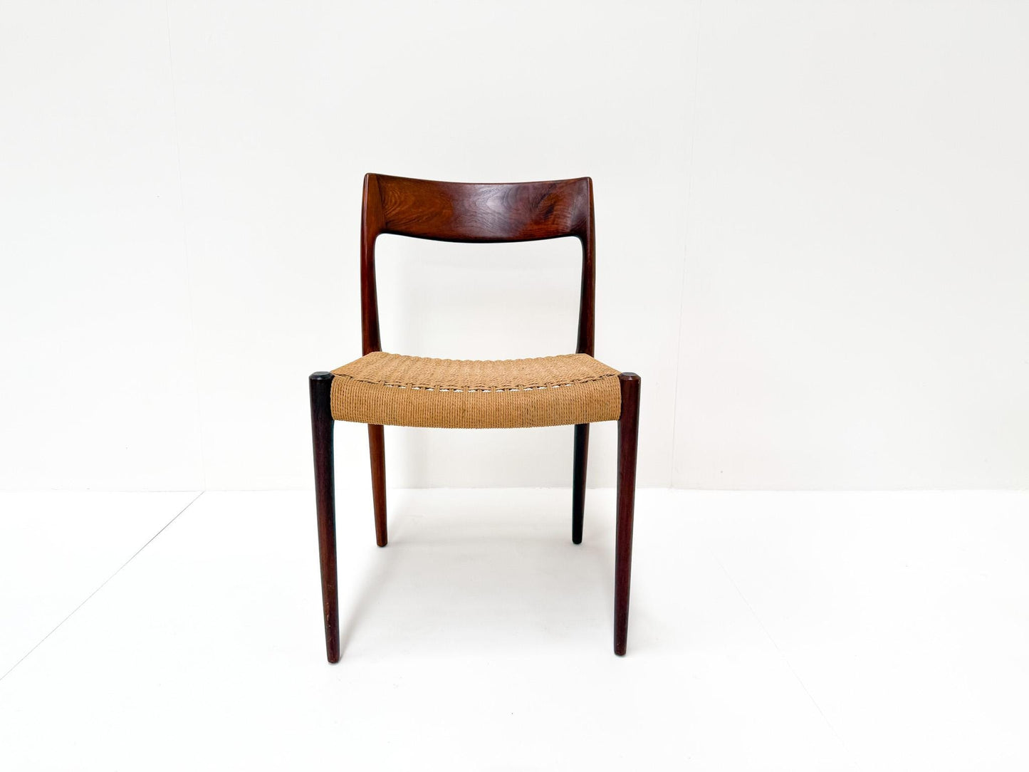 1960s Danish teak dining chairs Model 77 by Niels Otto Møller