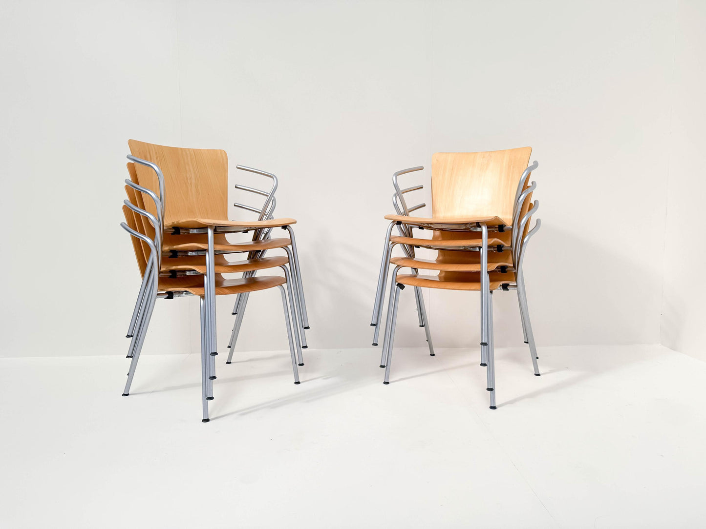 Set of 8 Vico Magistretti “Vico Duo” Armchairs for Fritz Hansen, 1997