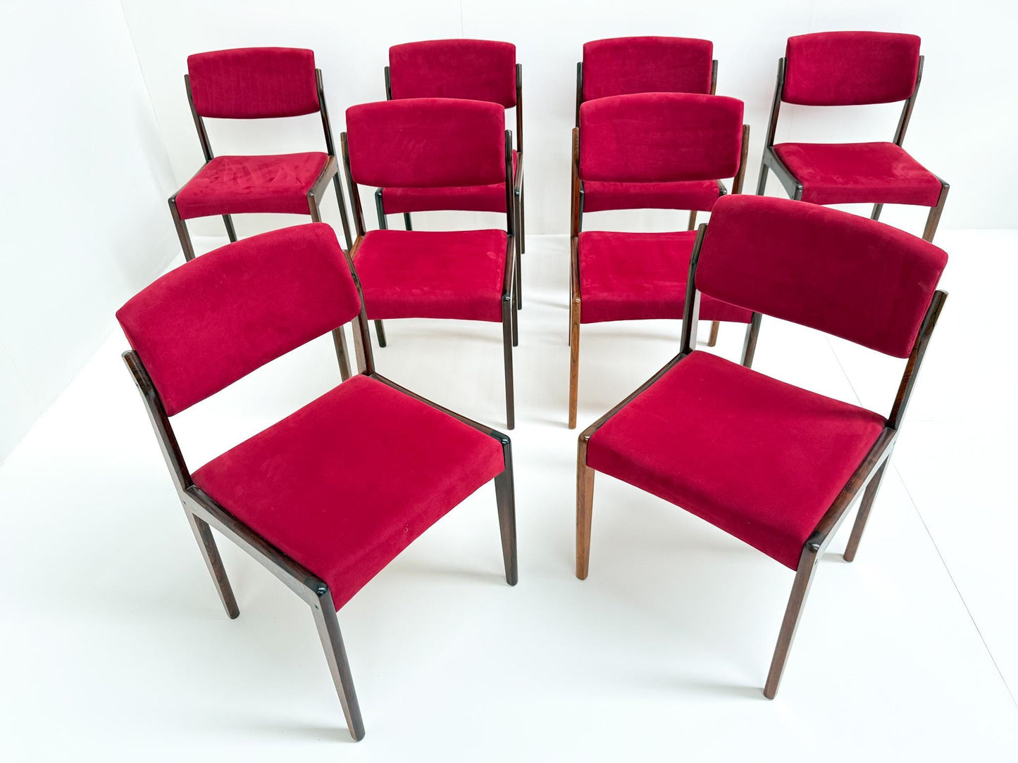 Set of 8 Rosewood Dining Chairs by H.W. Klein for Bramin, 1960s