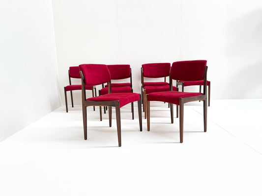 Set of 8 Rosewood Dining Chairs by H.W. Klein for Bramin, 1960s
