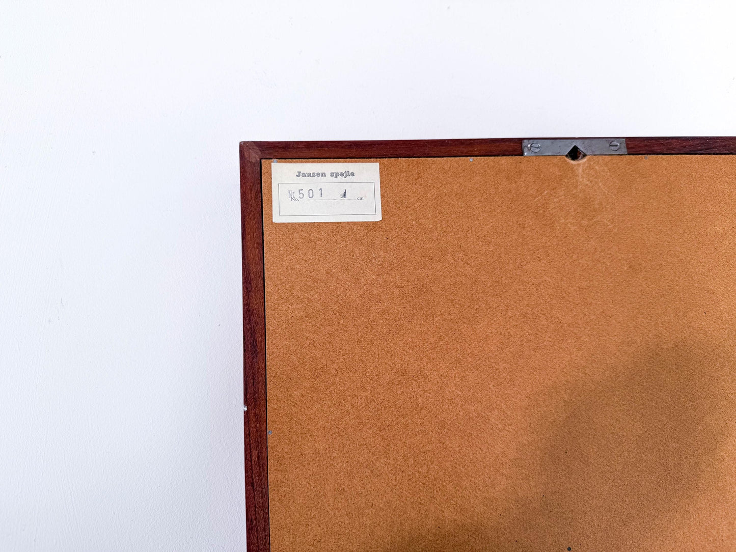 Midcentury Danish Modern Teak Wall Mirror & Shelf by Jansen Spejle