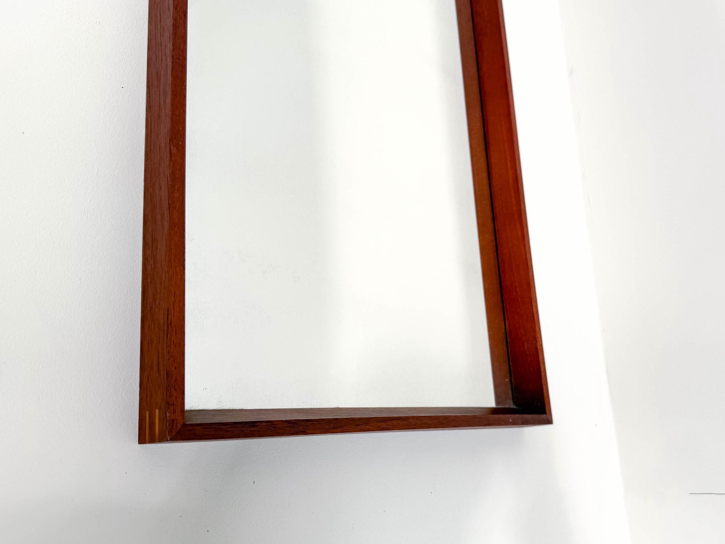 Midcentury Danish Modern Teak Wall Mirror & Shelf by Jansen Spejle