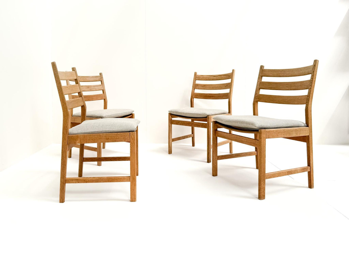 Set of 4 Oak Dining Chairs by Kurt Østervig, Denmark, Mid-Century Modern