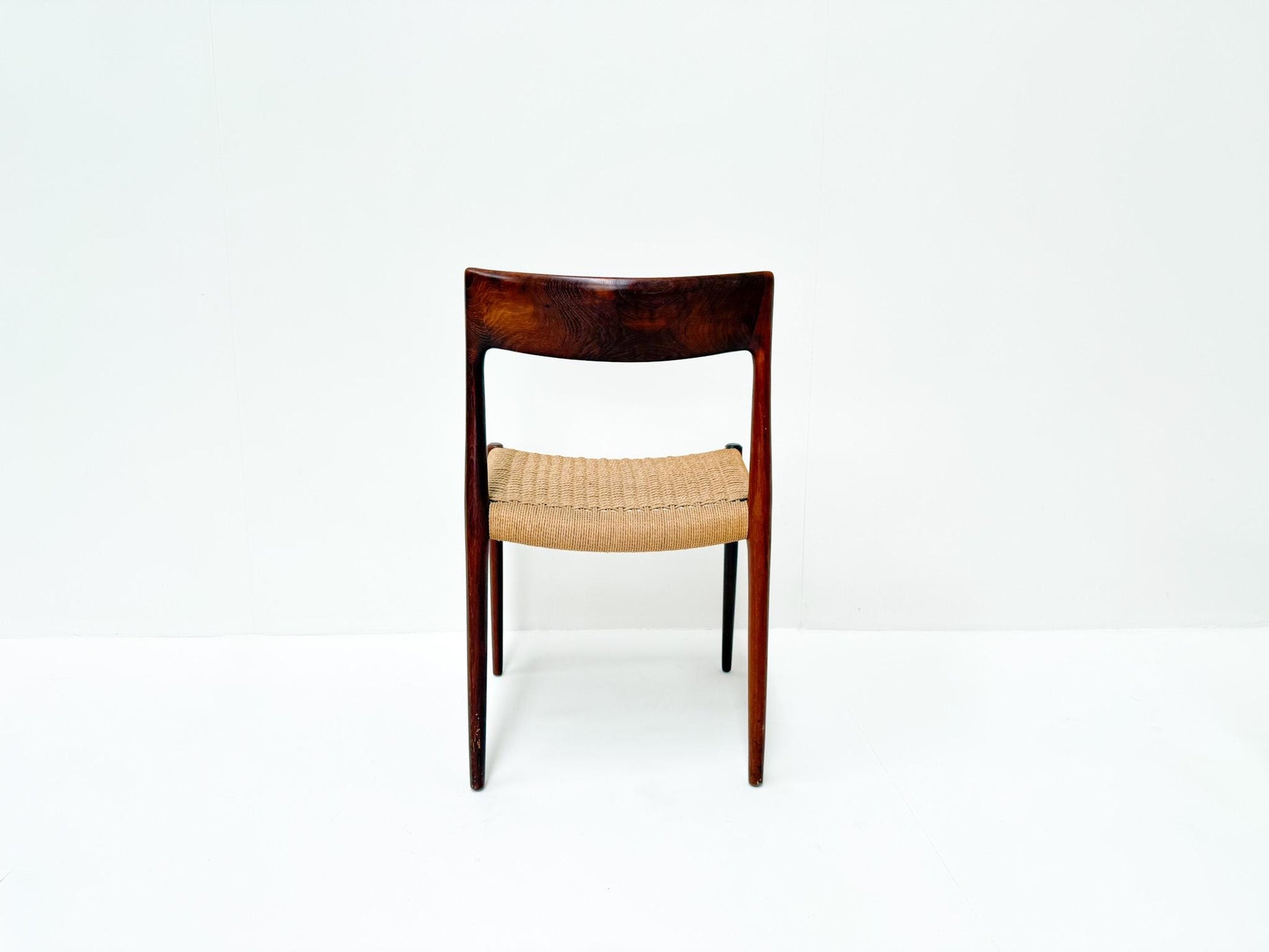 Mid-century Danish teak dining chairs Model 77 Niels Otto Møller