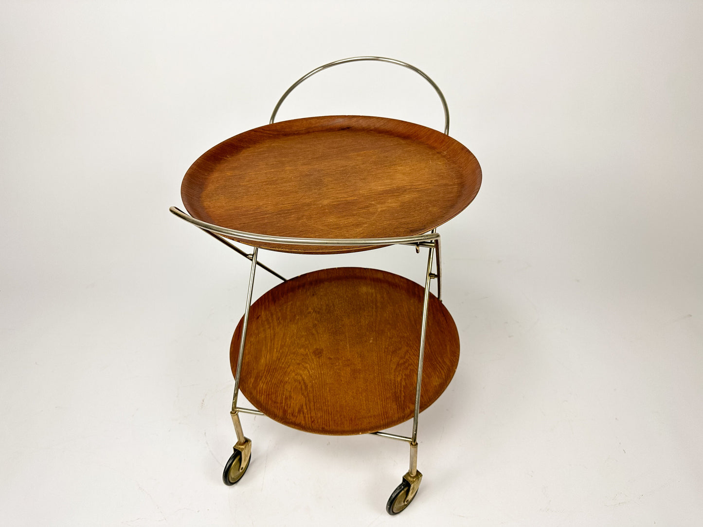 Mid Century 1950s Two Tray Serving / Butlers / Cocktail Trolley by ARY Sweden