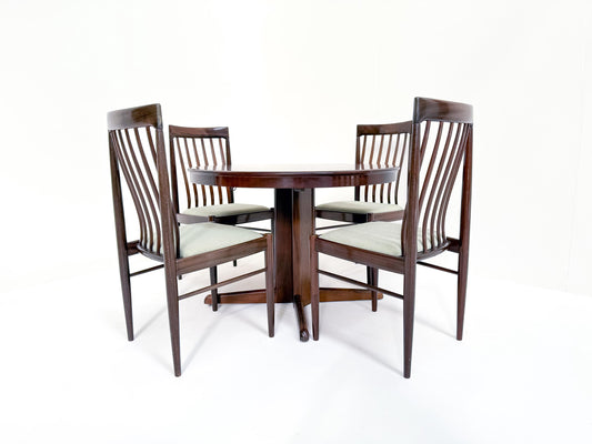 Mid-Century Danish Dining Table & Chairs - BRAMIN by H.W. Klein
