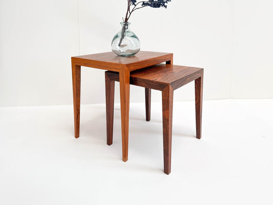 Severin Hansen Rosewood Nesting Tables (Set of 2), Denmark 1960s
