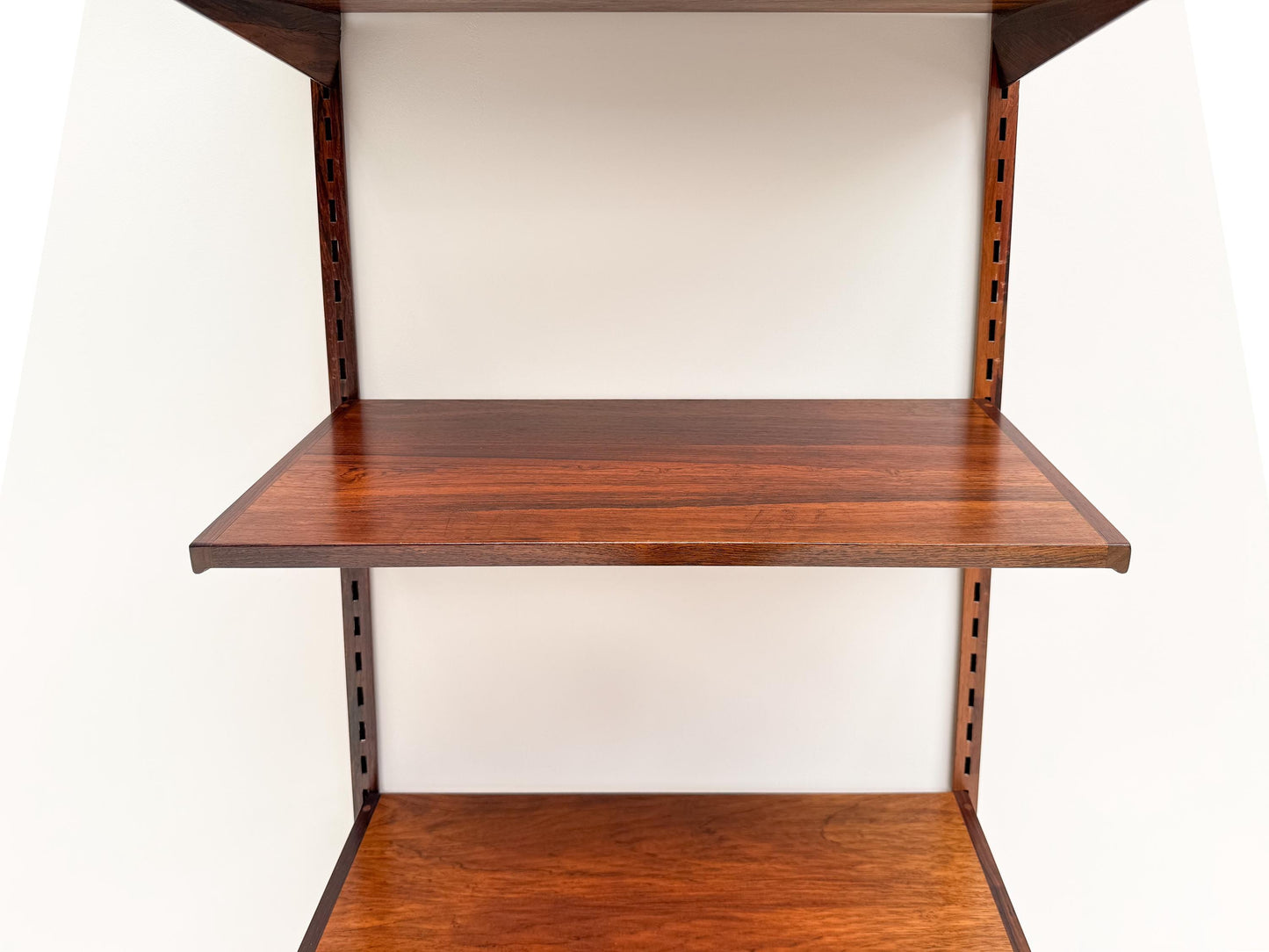 Kai Kristiansen Rosewood Wall Shelving Unit with Desk Shelves