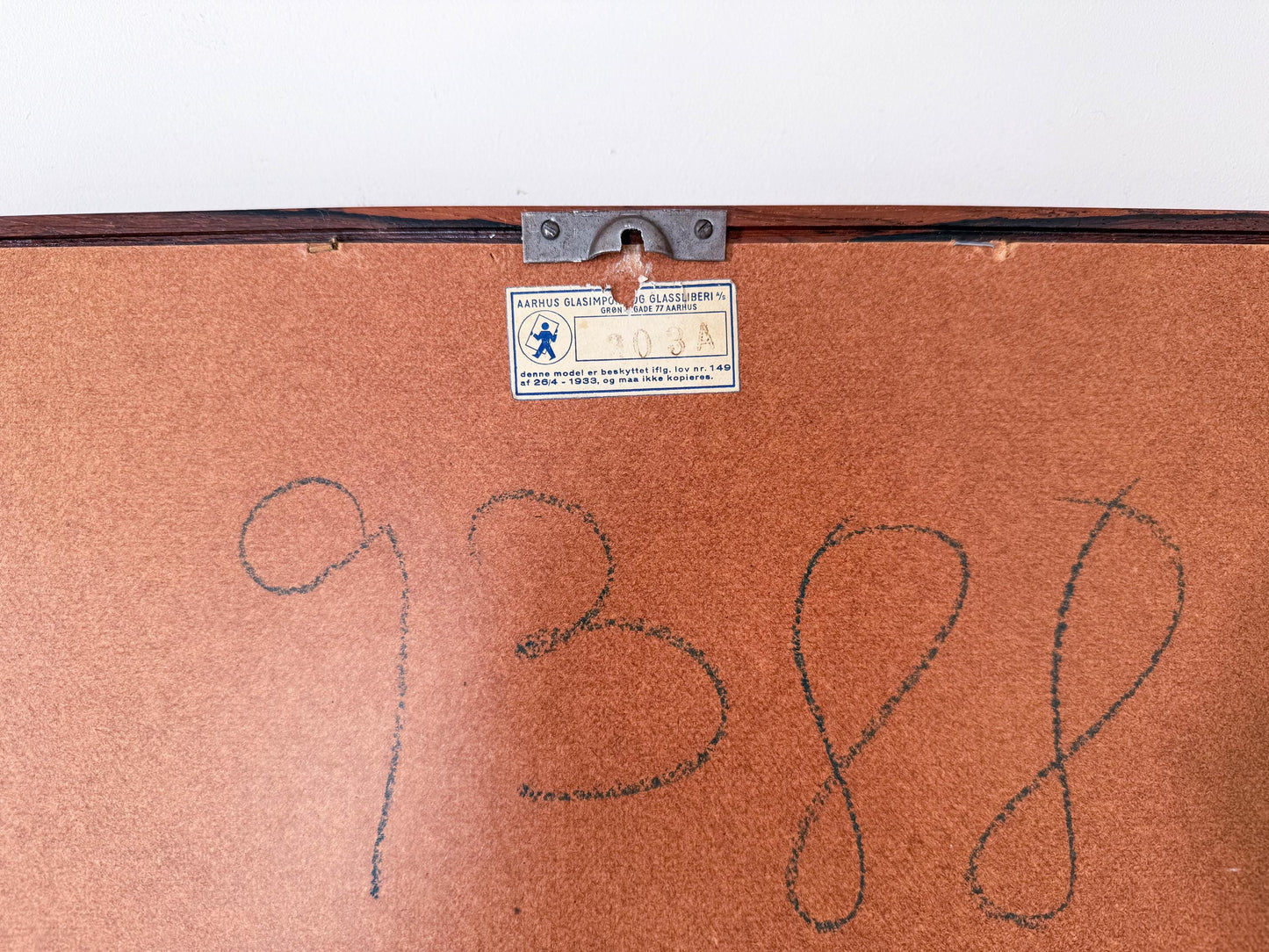 Danish Rosewood Mirror by Aarhus Glasimport & Glassliberi