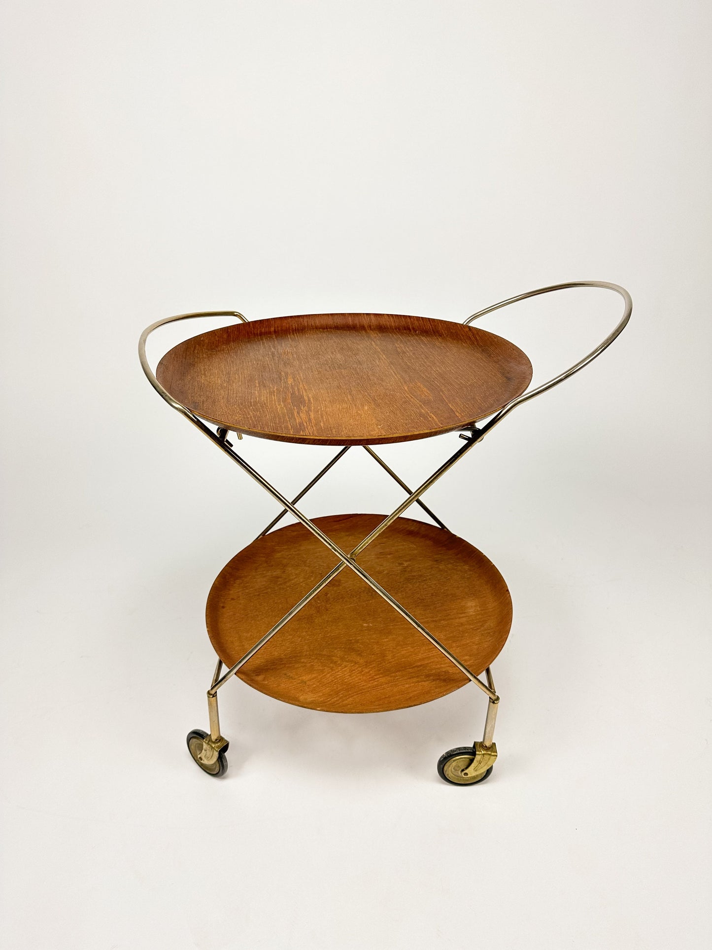 Mid Century 1950s Two Tray Serving / Butlers / Cocktail Trolley by ARY Sweden