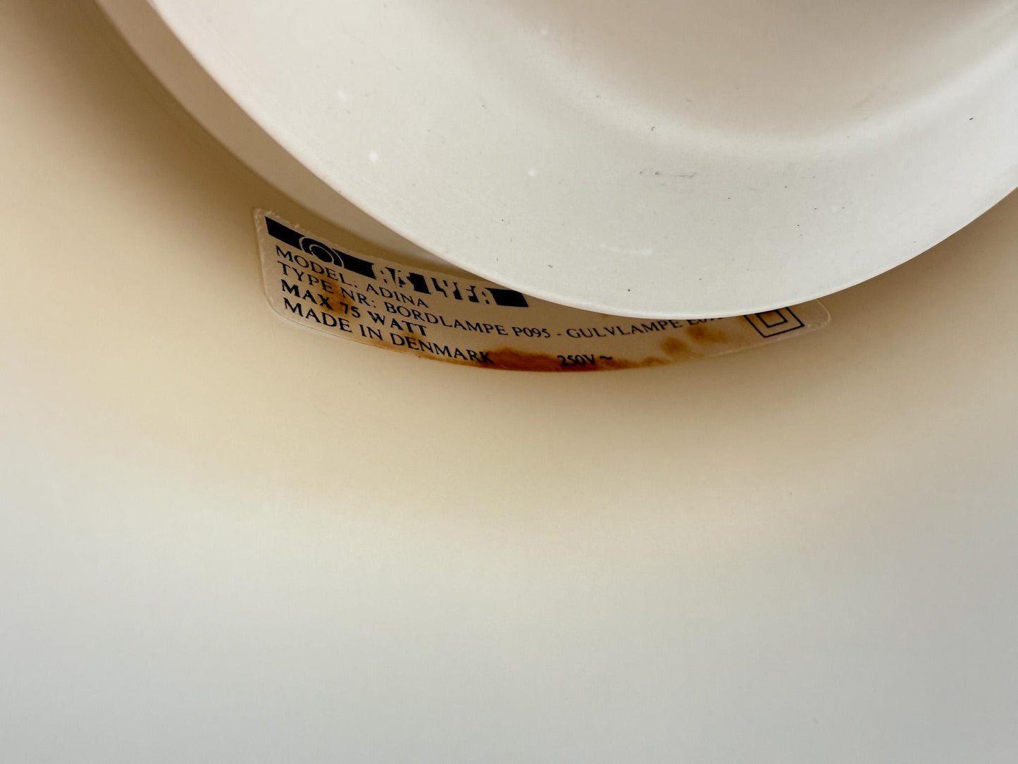 Vintage Lyfa Adina Floor Lamp, 1970s – White Metal Shade – Danish Mid-Century Modern Lighting