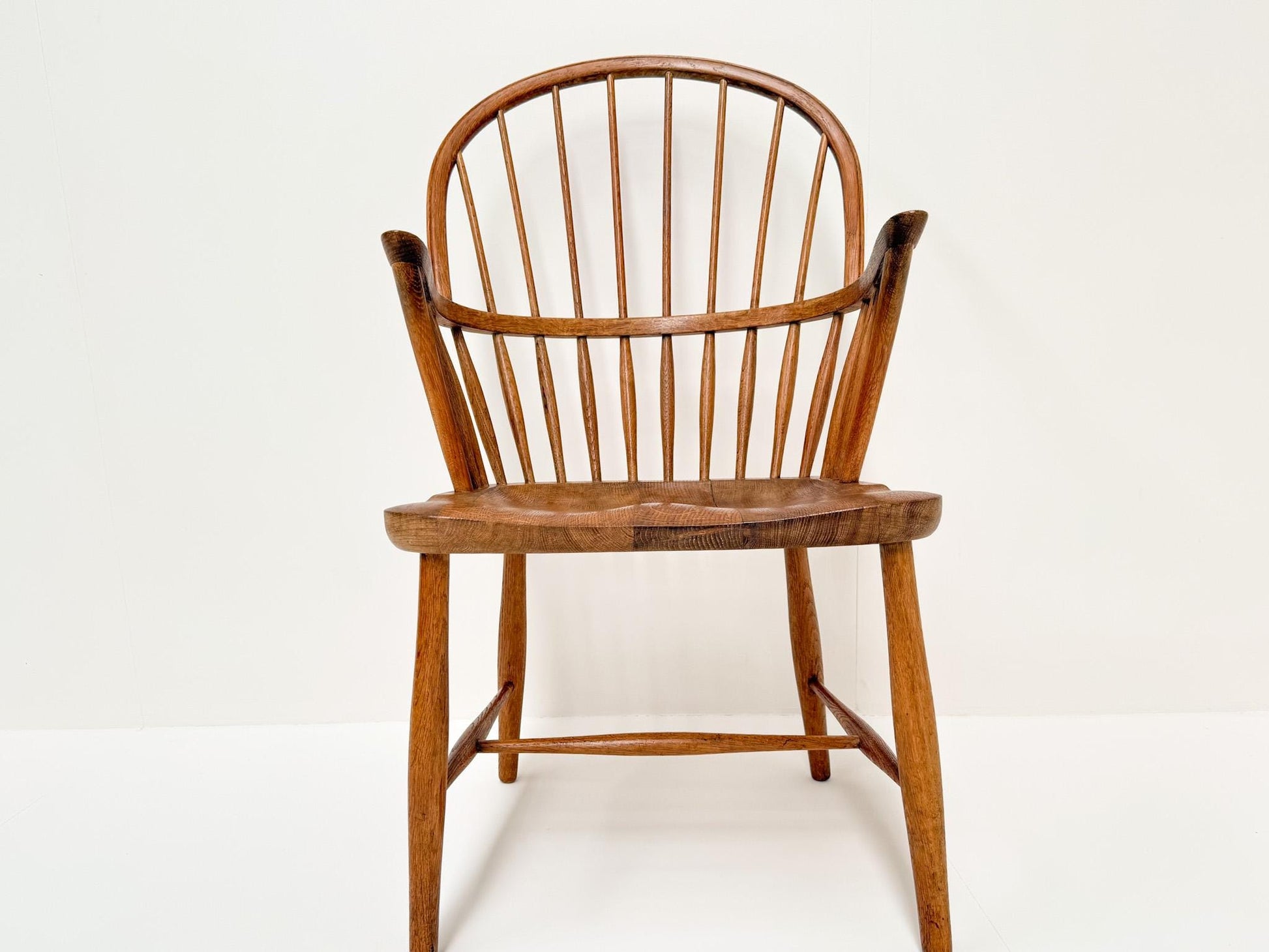 Scandinavian modern oak high back chair Carl Hansen & Søn 1960s