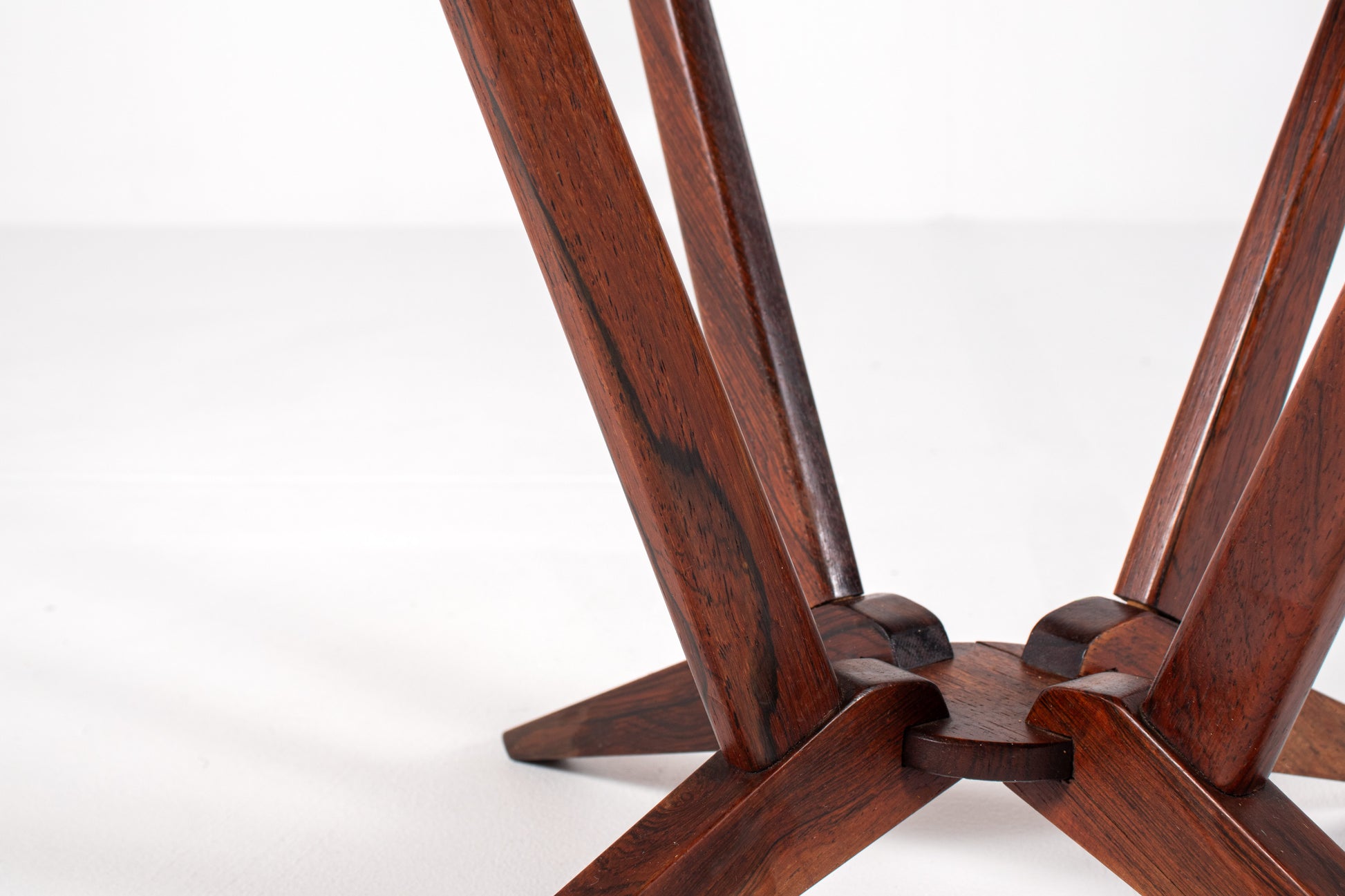 Star-shaped base of mid-century modern side table