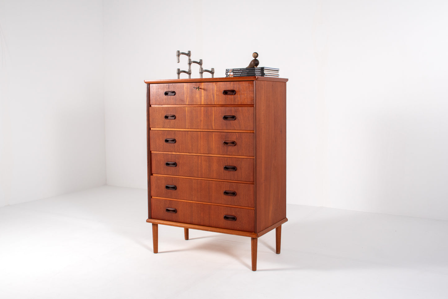 Mid-century modern teak chest of drawers, Scandinavian design, 1960s